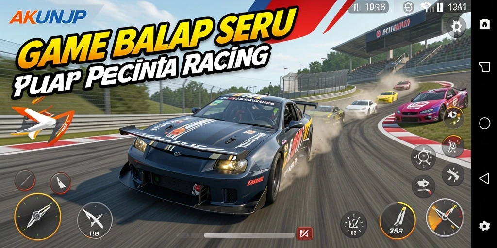 Tampilan aksi seru dalam balapan AKUNJP yang menggetarkan.