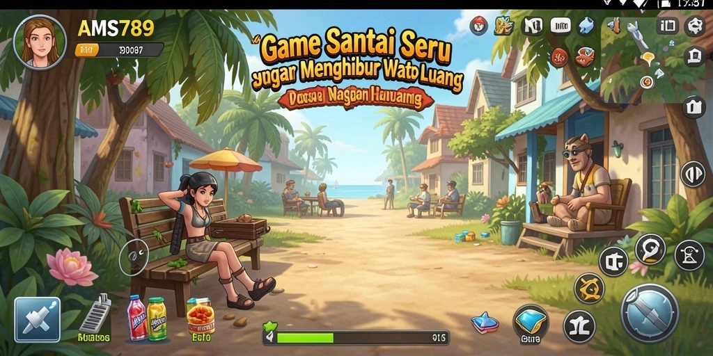 Screenshot utama menunjukkan gameplay seru dari AMS789.