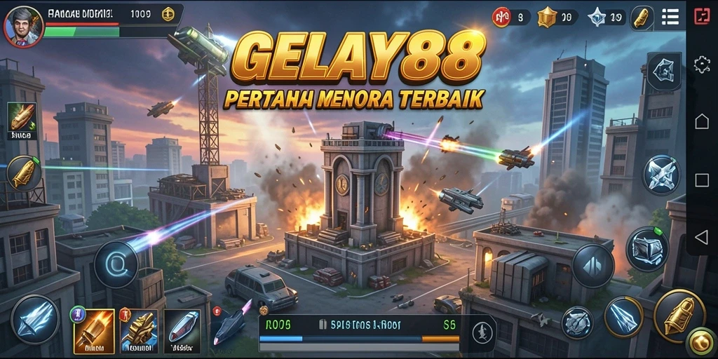 Tampilan gameplay strategis Tower Defense yang mendebarkan.