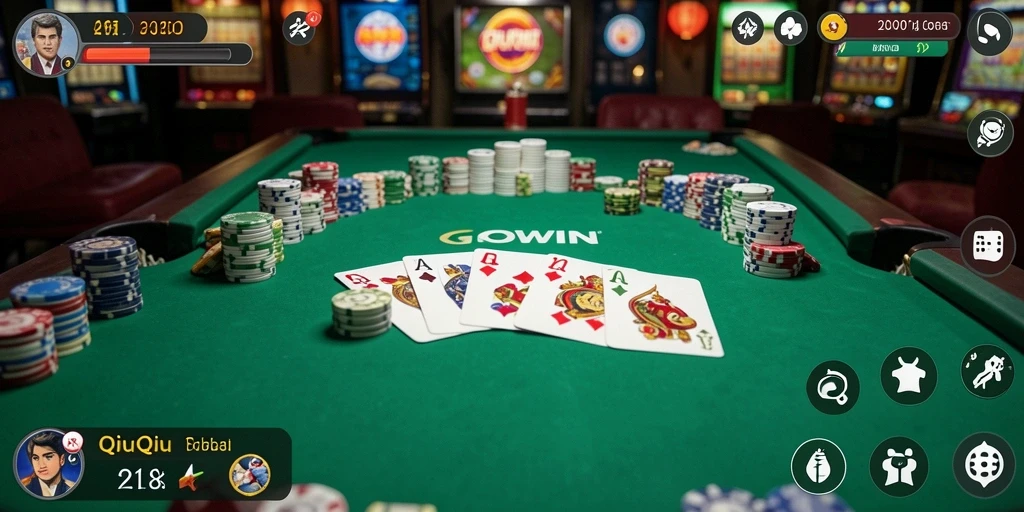 Screenshot GOWIN menunjukkan gameplay QiuQiu yang menarik.