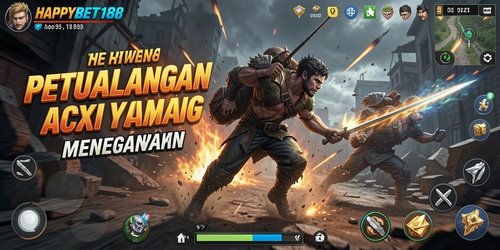 Tampilan aksi seru dan grafis menawan dari HAPPYBET188.