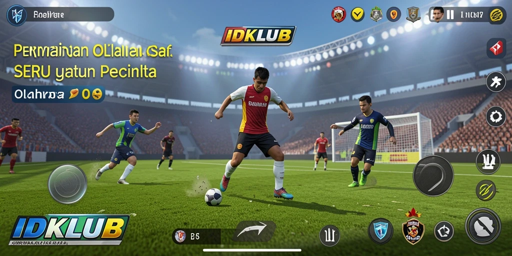 Tampilan gameplay seru di IDKLUB yang menampilkan berbagai cabang olahraga.
