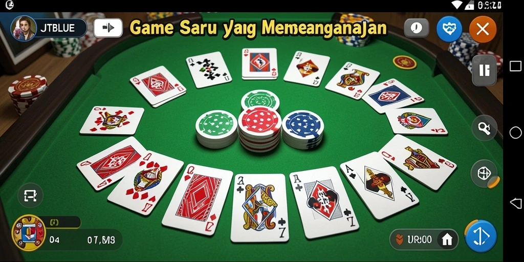 Screenshot permainan Gaple yang menampilkan suasana seru dan kompetitif.
