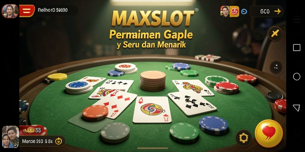 Tampilan gameplay seru MAXSLOT yang penuh tantangan Gaple.