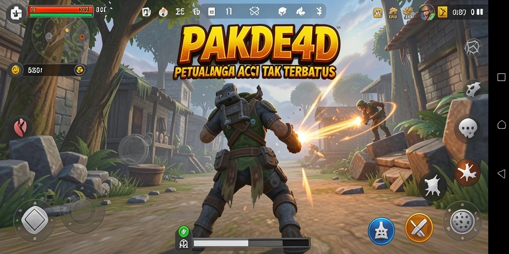 Tangkapan layar menampilkan gameplay aksi seru dari PAKDE4D.