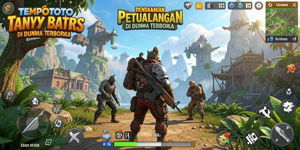 Tangkapan layar gameplay <strong>TEMPOTOTO</strong> menunjukkan dunia terbuka yang luas dan menakjubkan.