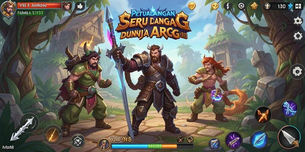 Tampilkan gameplay seru dalam petualangan ARPG V98.