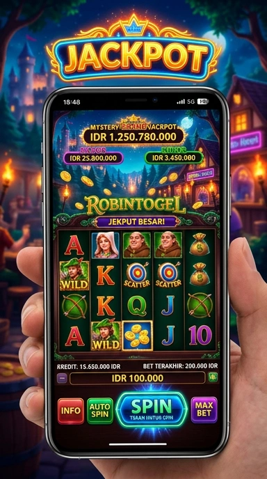 Tampilan antarmuka aplikasi robintogel yang user-friendly.